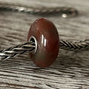 TROLLBEADS LE Fantasy Jasper | Maroon Red & Green LAA 925S NEW! w Natural Imperf